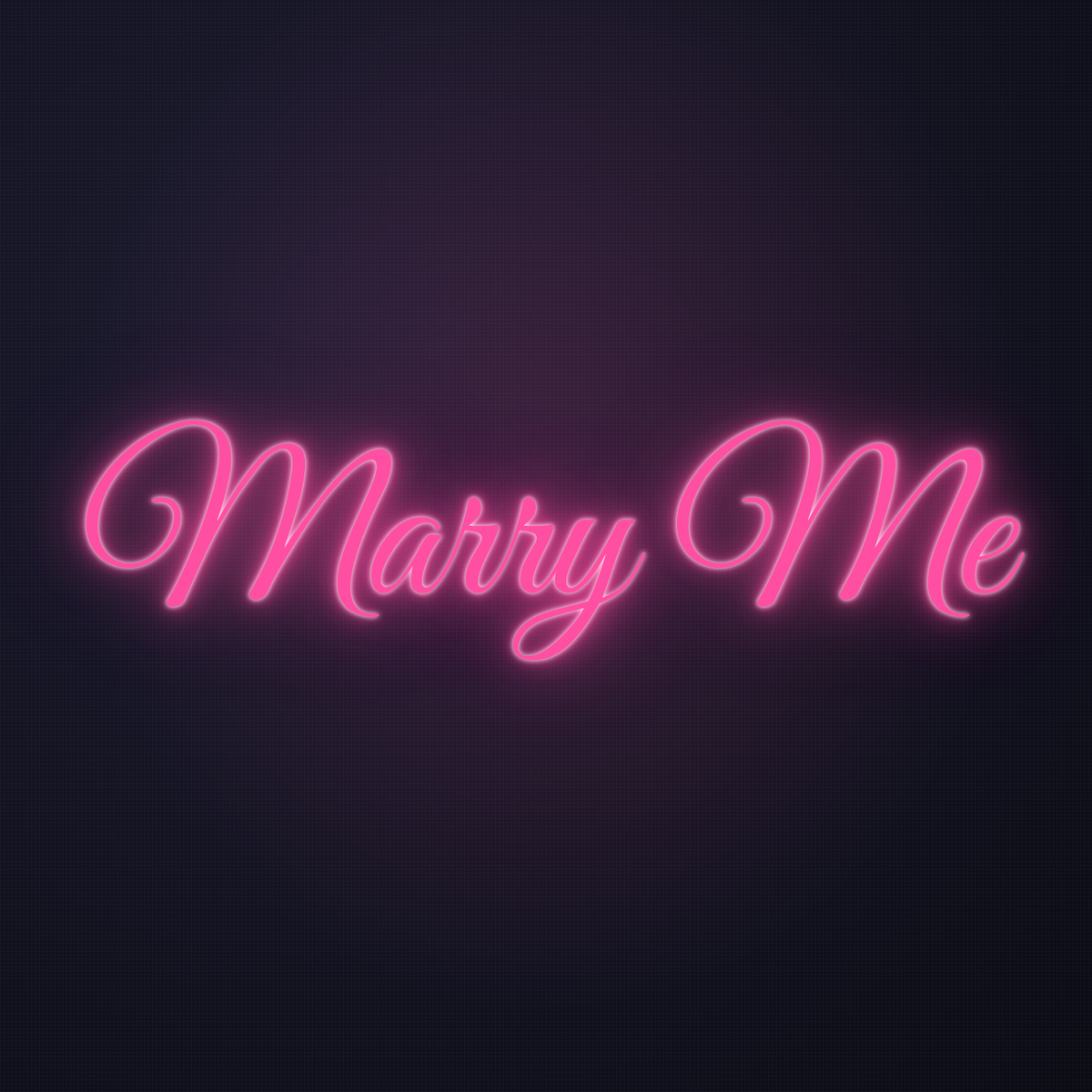 Néon LED Marry Me, illustrant les néons de mariage