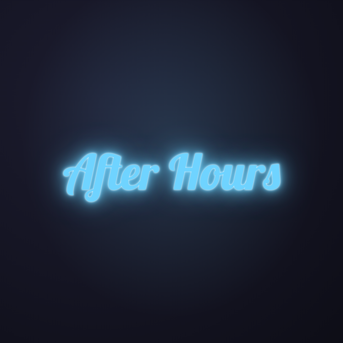 Néon LED After Hours allumé sur mur sombre