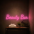 Néon LED Beauty Bar allumé en situation