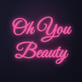 Néon LED Oh You Beauty allumé sur mur sombre